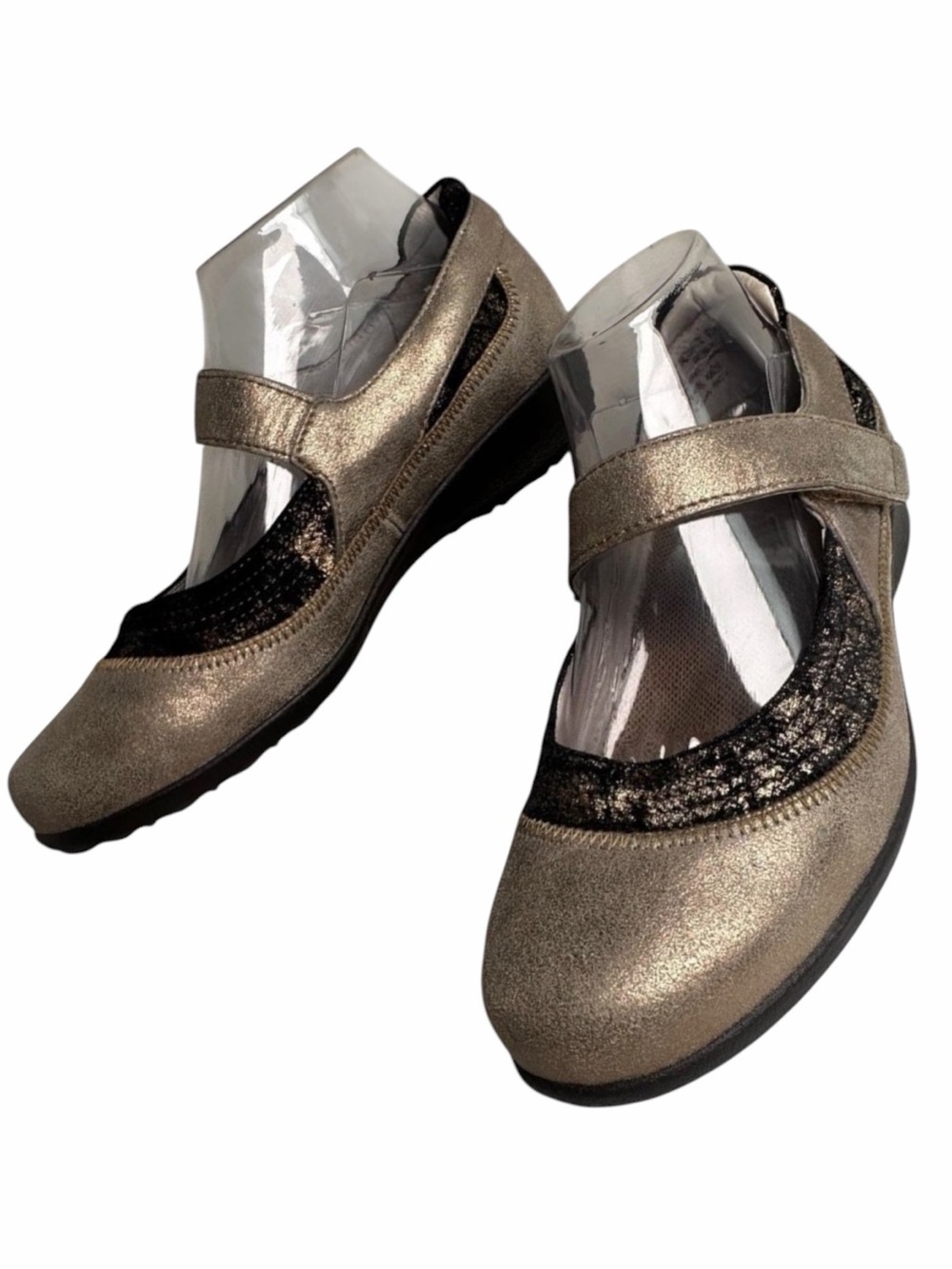 Drew Genoa Metallic Leather Mary Jane Comfort Shoes 8 NWOB